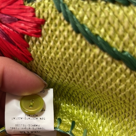 Moschino Green Jute Embroidered Flower Vest Bustier - Picture 13 of 13